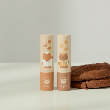 [快速出貨]【FreshO2】Annnbrownie布朗尼聯名 感應換色潤唇棒雙入組 護唇膏 潤唇膏 口紅｜摩羯座 生日禮物 送禮 新年彩妝福袋 情人節 畢業禮 聖誕 耶誕 紀念日 喬遷 交換禮物