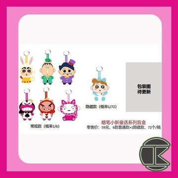 【12月預購】蠟筆小新幻想愛麗絲毛絨盲盒 一中盒6入｜愛麗絲主題收藏推薦｜愛蛋客