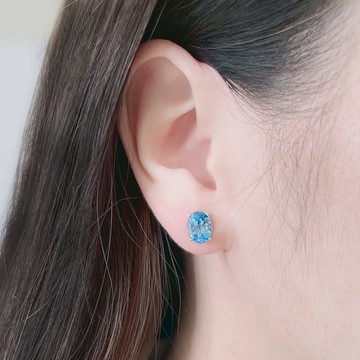 【Rare Shine 覓心】凜冬結晶 | 托帕石耳環 / 天然石耳針 / 11月生日石 | 天然石系列