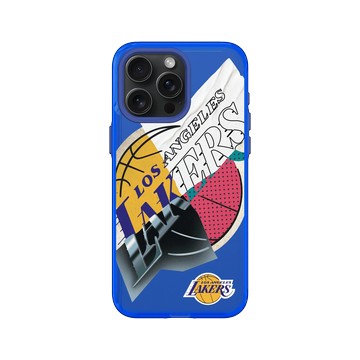 iPhone 15 Pro Max Clear 激光藍 - NBA - 拼接系列-洛杉磯湖人 L.A. Lakers - Style Mix
