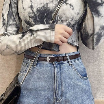 女士針釦 皮帶女款腰帶 簡約 夏季新款 時尚休閒裝飾 百搭牛仔褲