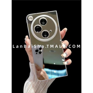 新款鏡面創意補妝適用oppofindn3折疊屏手機殼防摔OPPOfindN5典藏版保護套超薄高級感網紅鏡子簡約個性外殼女