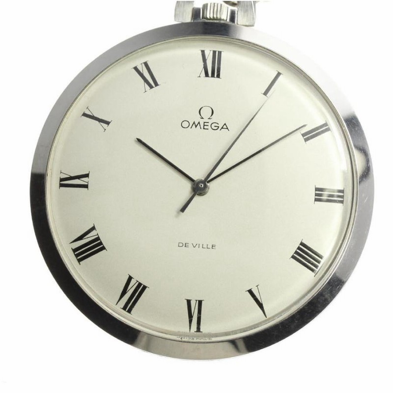 OMEGA 手巻き時計 ホワイト文字盤 OMEGA オメガ 手巻き DE VILLE デビル ホワイト文字盤 懐中時計