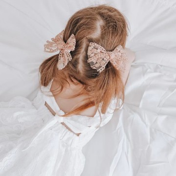 澳洲Josie Joan's 刺繡蕾絲蝴蝶結髮夾  - Alora