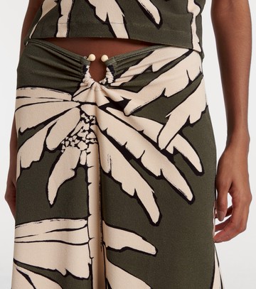 Johanna Ortiz Printed gathered terry maxi skirt