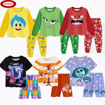 頭腦特工隊inside out2迪士尼睡衣男女童服裝2025新款春秋季套裝