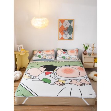 新品夏季卡通可愛日式小新冰涼席可折疊水洗機洗0.9m宿舍軟席子