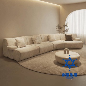 【台灣公司/可打統編】免運 復古風布藝沙發大別墅客廳商場酒店大堂輕奢極簡風弧形沙發組合 可開發票 全館六折 工廠現貨直銷 新品特價 CYSH01141