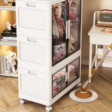 加厚簡易衣櫃 出租房家用 臥室小戶型 塑料衣櫥 可折疊 兒童衣服整理櫃 免安裝 折疊雙開門櫃 可折疊衣櫃 收納櫃