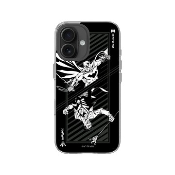 iPhone 16 Clear Case（相機按鈕） 透明 - Batman 蝙蝠俠 - 小丑與蝙蝠俠撲克牌