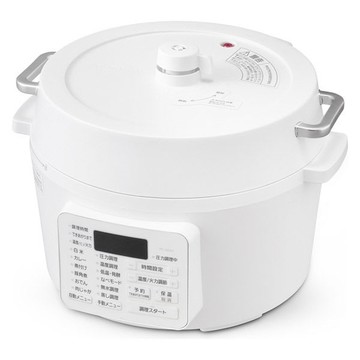 IRIS OHYAMA Electric Pressure Cooker PC-MA4-W White 4.0L with Original Recipe Book
