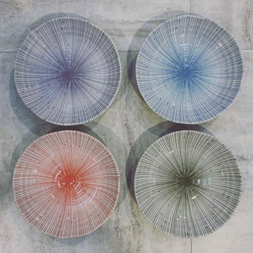 日本製❇️美濃燒彩色十草❇️ 8寸湯盤 尺寸：22*4公分❇️6寸湯盤 尺寸：16.5*3.5公分