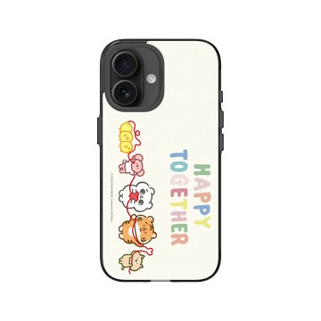 iPhone 16 Clear (相機按鈕) 酷墨灰 - 爽爽貓 Song Song Meow by SECOND - Happy Together