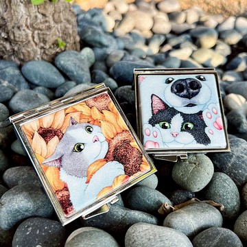 【貓瘋子】客製小方鏡