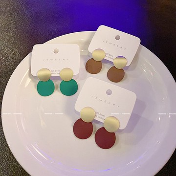 S925銀針韓版秋冬款圓圈耳環女時尚潮簡約個性耳圈耳墜精致耳飾品