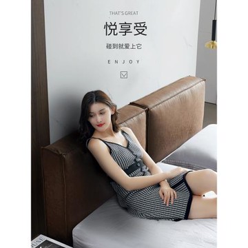 豐范床頭靠墊科技布海綿軟包意式大靠背2025新品雙人床靠枕可拆洗