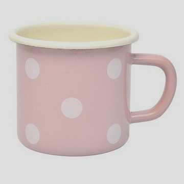 日本進口 the olde farmhouse老農舍點點系列琺瑯杯-淺粉紅