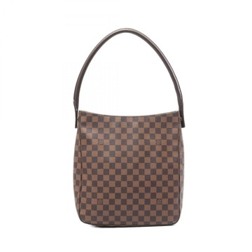LOUIS VUITTON LV 路易威登 棕色 棋盤格帆布 Looping GM 肩背包 N51144 【二手名牌BRAND OFF】