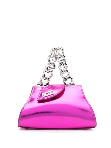 Gcds - micro Comma transpallic tote bag - women - Calf Leather - One Size - Pink