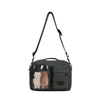 【DOUGHNUT】9.7吋 防潑水 側/肩背 Satchel 曬娃包 痛包-深灰LU