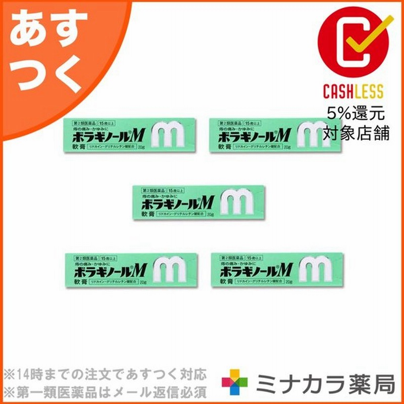 ボラギノールm軟膏 g いぼ痔 切れ痔に効く市販薬 第2類医薬品 5個セット 通販 Lineポイント最大0 5 Get Lineショッピング