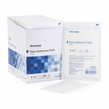 Non-Adherent Dressing McKesson Nylon / Polyester Blend 3 X 4 Inch Sterile 100 Count by McKesson