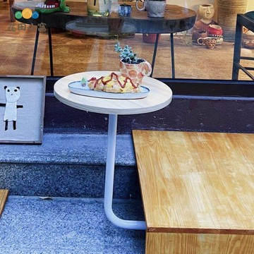 免運 壁掛圓桌 奶茶店墻掛圓桌  簡約現代壁掛式懸空小圓桌社交休閑必備奶茶飲品店 可開發票 全館八折 工廠現貨直銷 新品特價 h9023