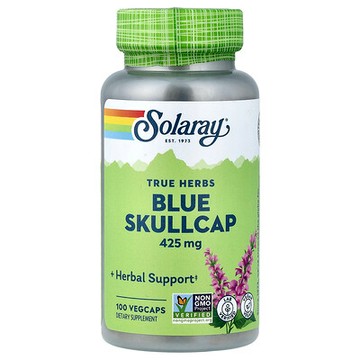 Solaray, True Herbs，藍色北美黃芩，425 毫克，100 粒素食膠囊