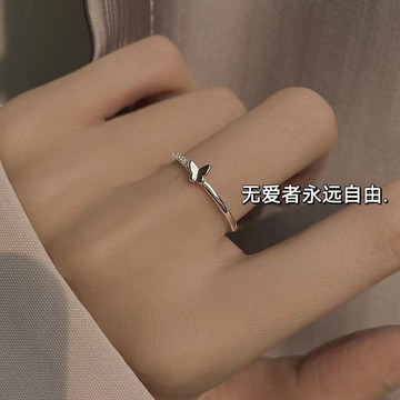 免運🔥小蝴蝶戒指ins簡約小衆冷淡風輕奢可調節食指戒指環閨蜜禮物A49銀飾 戒指 開口戒指 女生戒指 單身戒指 尾戒