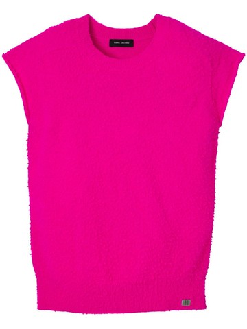 Marc Jacobs - Pilled cap-sleeve wool vest - women - Merino - M - Pink