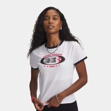 【UNDER ARMOUR】UA 女 Ringer Grx 短T-Shirt_6010960-100