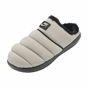 Nike 懶人鞋 Burrow SE 男鞋 女鞋 灰 黑 麵包鞋 拖鞋 保暖 毛絨 HV8561-003