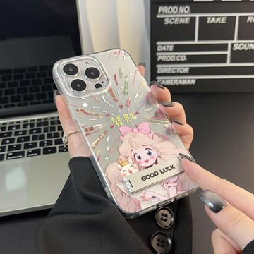 煙花來財女孩適用opporeno12手機殼女款個性OPPOA9x卡通FindX7可愛Reno6ins風Reno11網紅K12防摔K9x創意A女生