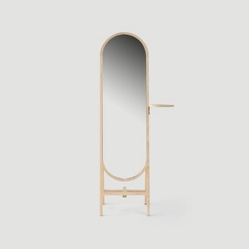 PODIUM Cane 托盤穿衣鏡 淺梣木