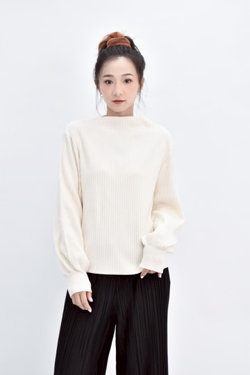 (XL) 針織厚款白色毛衣