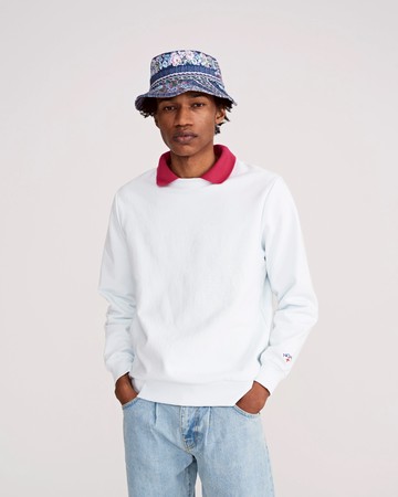 Noah Striped Floral Denim Crusher Floral / S/M
