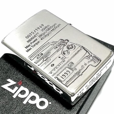 ZIPPO ライター スカイラインGT-R 生誕50周年記念 ジッポ R34 限定 日産公認モデル GTR-BNR34 シリアル入り シルバーイブシ  ギフト | LINEブランドカタログ