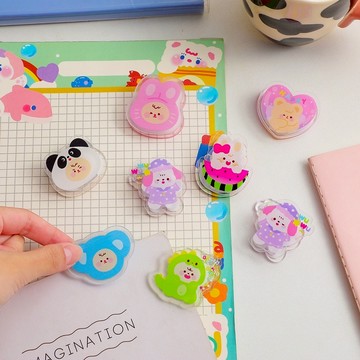 現貨 韓版創意卡通壓克力夾 透明文件夾子 試卷夾 收納夾 分類夾