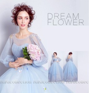 ウェディングドレス 春 アジサイ 紫陽花 ドレス 花柄 上品 カラードレス 結婚式 披露宴 刺繍 プリンセスライン ミニドレス 通販 Lineポイント最大1 0 Get Lineショッピング