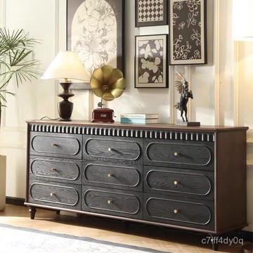 免運 可開統編 法式美式五鬥櫃 客廳臥室儲物櫃 八鬥實木複古抽屜床尾收納