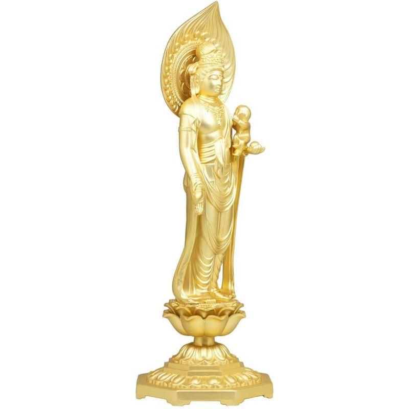 慈母観音菩薩 ２６．０ｃｍ 金鍍金 合金製 仏像 (２６．０ｃｍ)