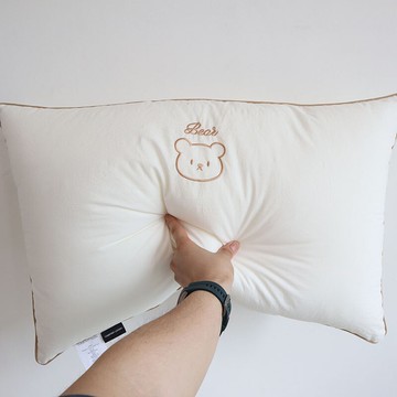 A類防螨小熊云夢枕全棉夏季枕頭枕芯男護頸椎枕助睡眠一對單個裝