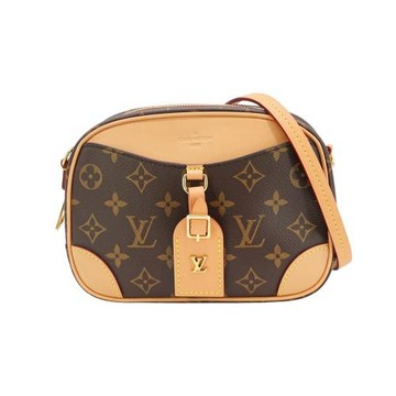 二手品 Louis Vuitton Deauville Mini 吊牌斜背相機包(M45528-咖)