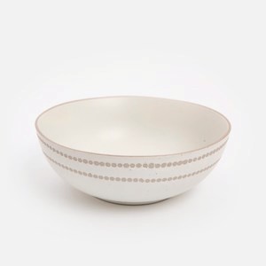 奧可利陶瓷湯碗17cm 灰點白