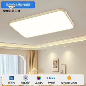 免運 極簡客廳主燈 現代簡約大氣全光譜護眼無縫隙吸頂燈 奶油風 超薄燈具【WJ12225】