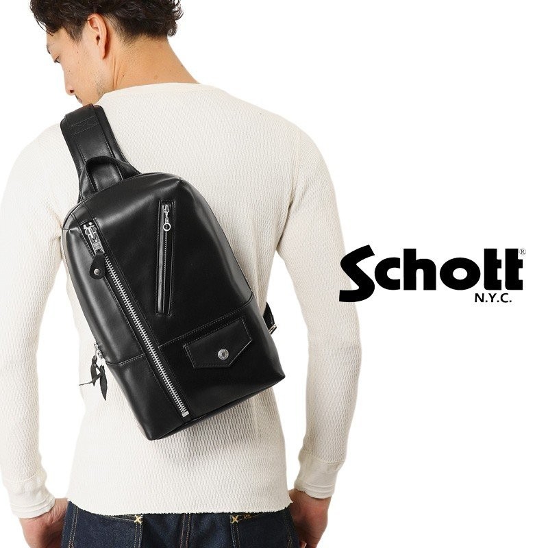 Schott ショット RIDERS SHOULDER BAG ライダース ボディバッグ ショルダーバッグ メンズ レザー 本革 ワンスター  3169016 ブランド【クーポン対象外】【T】 通販 LINEポイント最大0.5%GET | LINEショッピング