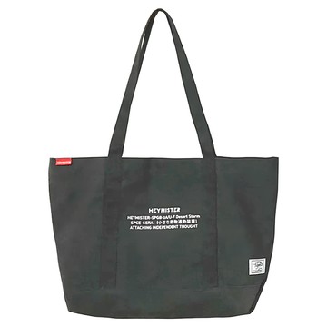 E City復古純色仿古大方包 帆布墨綠色  黑色  48 x 32 x 16cm