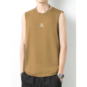 莫代爾棉背心男士夏季薄款冰絲速干無袖t恤跨欄健身籃球運動坎肩