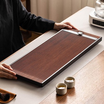 【免運】茶盤 木茶盤 重竹茶盤 竹壓茶盤 客廳家用中式簡約幹泡盤 輕奢茶臺 排水蓄水茶託盤