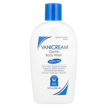 Vanicream, 溫和沐浴露，適用於敏感肌膚，無香，12 液量盎司（355 毫升）